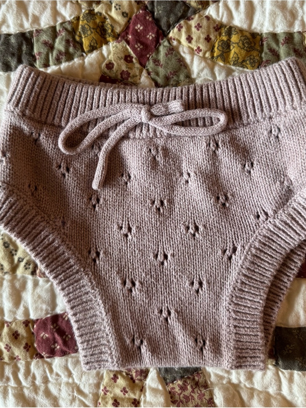 Jamie Kay Pointelle Knit Bloomers 3-6mo